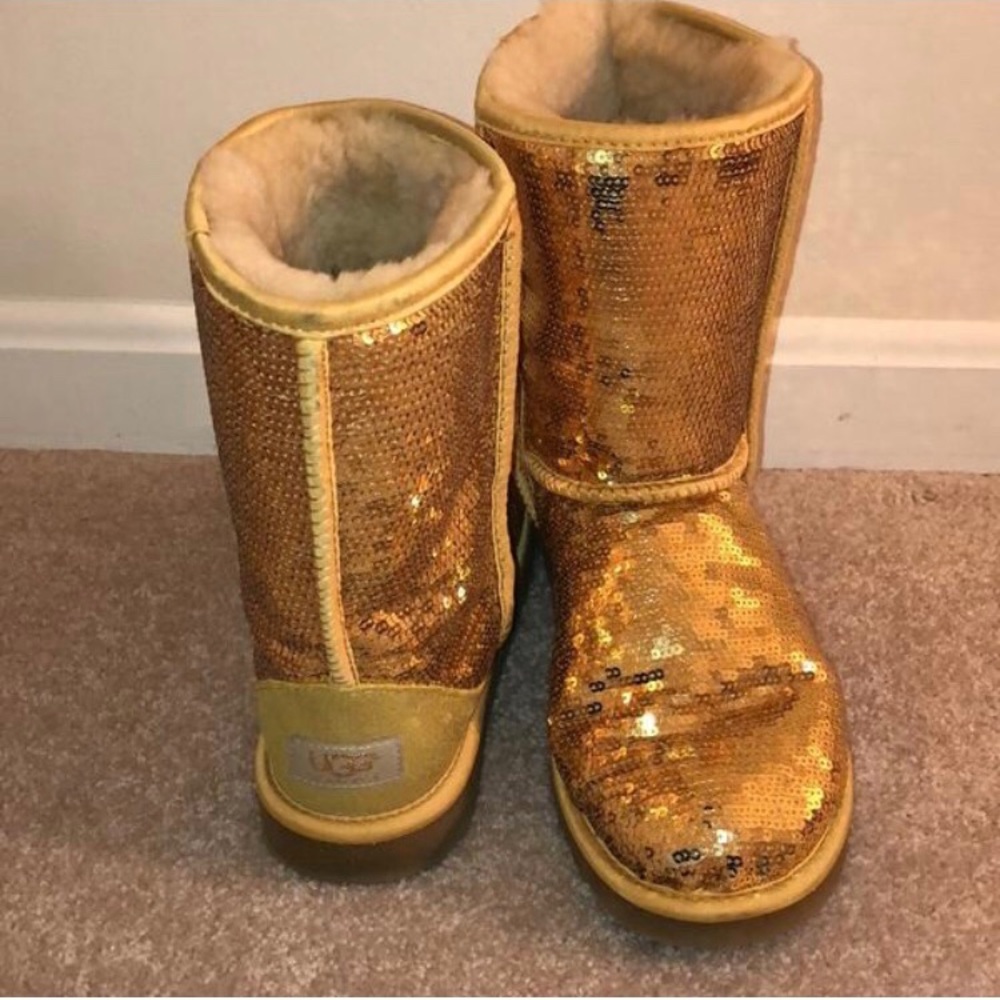 Gold Sequin Uggs